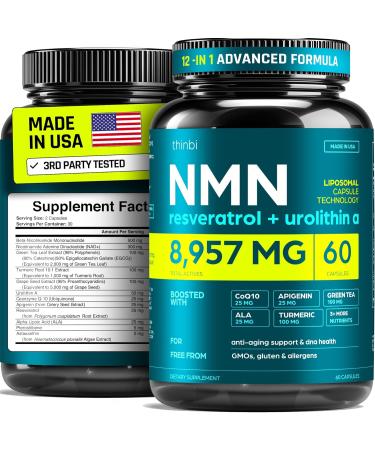 NAD+ & NMN Supplement Bundle with Urolithin A Resveratrol CoQ10 & Green Tea Extract Advanced Cellular Energy Mitochondrial Support & Healthy Aging Formula Made in USA Capsules - Buy Online on GoSupps.com
