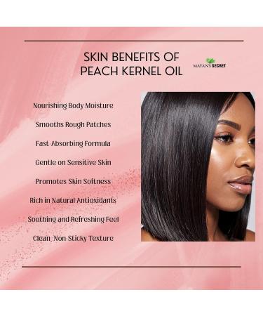 Peach Kernel Oil for Skin Elasticity Firming Hair Massage and Nail Care. 4 Fl. oz - Buy Online on GoSupps.com