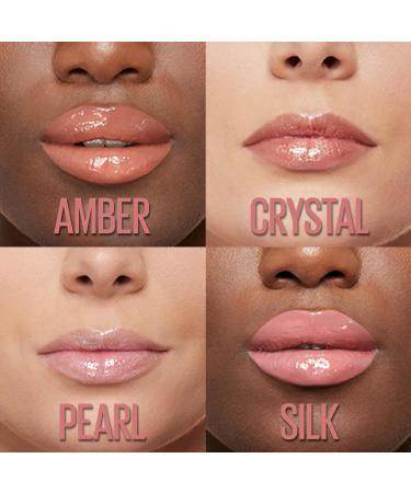 Set of 4 Lip Glosses with Plumping & Moisturizing Effect - Enriched with Hyaluronic Acid - Lifter Gloss - Shades: Amber (007) Crystal (010) Silk (004) & Pearl (001) - Buy Online on GoSupps.com