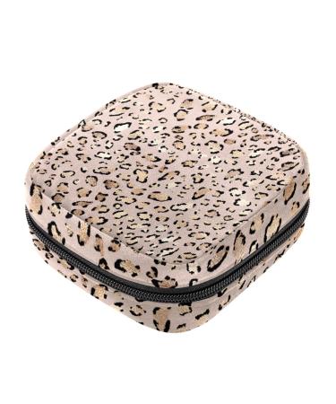 Sanitary Napkin Storage Bag Portable Period Bag for Women Teen Girls Leopard Print Pattern Menstrual Cup Pouch Nursing Pad Holder (Multicolor) Color 5