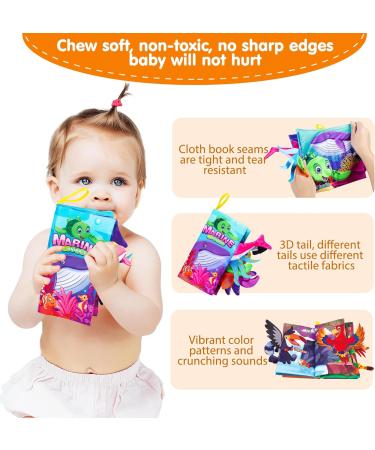 Sensory Toys Bundle for Newborns & Infants | Soft Activity Book & Crinkle Paper Bath Toys | Perfect Gift for Baby Boys & Girls (0-12 Months) - Buy Online on GoSupps.com