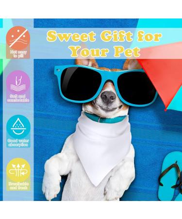 100 Sublimation Blank Triangle Dog Bandanas | Customizable Pet Accessories | White Heat Transfer Scarf for Dogs & Cats (76 x 55 cm) - Buy Online on GoSupps.com