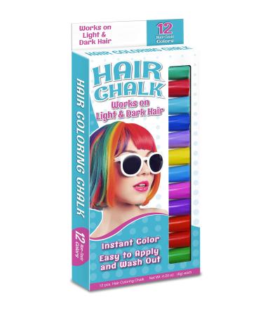 The Pencil Grip Hair Stix TPG-683 Hair Chalk 12 Colors All Colors 12 pieces (1 pack)
