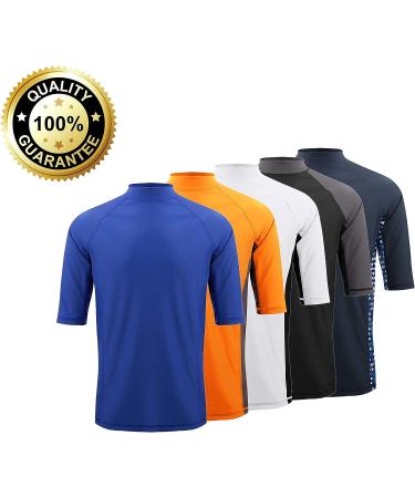 Men's Quick Dry UPF 50 Rash Guard for Beach & Water Sports - Large Mazaring Blue - Buy Online on GoSupps.com