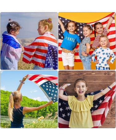Patriotic Hair Scrunchies - 24 Piece American Flag & Heart Design for Women and Girls - Buy Online on GoSupps.com
