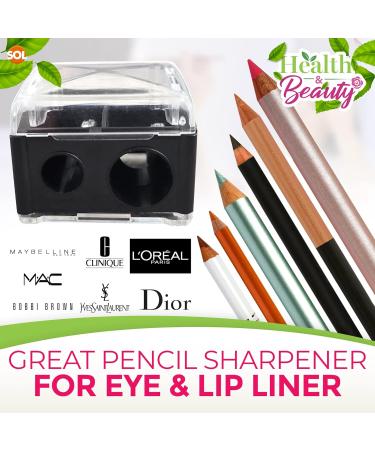2pk Dual Makeup Sharpener for Eye, Lip, and Eyebrow Pencils - Big & Small Holes Eyeliner Sharpener - Buy Online on GoSupps.com