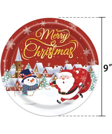 DOOGA 168Pcs Christmas Party Tableware Set Party Supplies Snowman Disposable Tableware Paper Plates and Napkins Cutlery Serves 24 for Merry Christmas Party Home Indoor Outdoor Decor - Buy Online on GoSupps.com