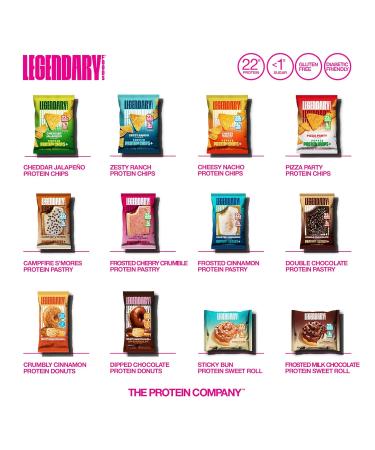 Legendary Foods 22g Protein Pastry 0g Added Sugar Low Carb Gluten Conscious Keto Snack Ideal for Glucose Management Includes Whey Protein Isolate 8 Pack Frosted Cinnamon - Buy Online on GoSupps.com
