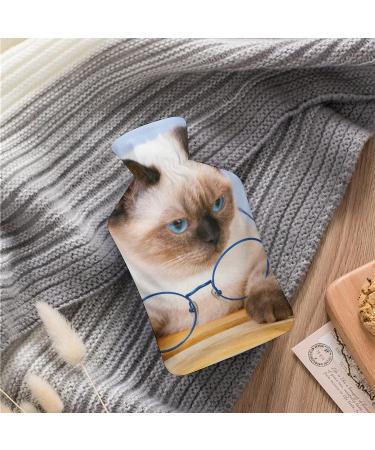 Cat Hot Water Bottle with Plush Cover - Hand Warmer for Adults & Kids | 26.5x15.3cm | Perfect for Cozy Comfort - Buy Online on GoSupps.com