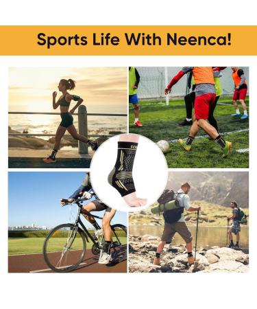 Ankle Support Brace - Copper Compression Bandage for Plantar Fasciitis & Achilles Pain Relief | 2 Pieces Ideal for Running & Sports - Buy Online on GoSupps.com