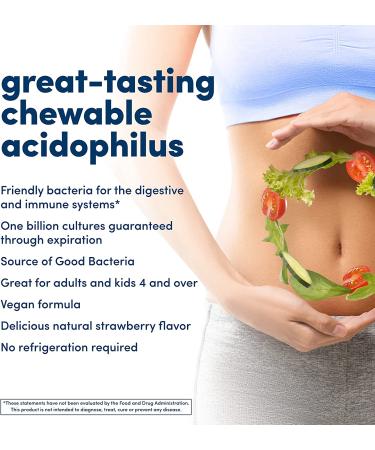 Buy American Health Chewable Acidophilus - Strawberry Flavor, 60 Wafers - Buy Online on GoSupps.com