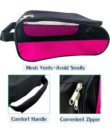 Getfitsoo Golf Shoe Bag | Ventilated Travel Bags for Men & Women | Outdoor Zippering Sports Shoe Storage - Rose - Buy Online on GoSupps.com