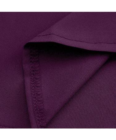 Yck-SAiWed Women's Elegant V Neck 3/4 Sleeve Blouse - Purple, Large | Casual Work Office Solid Color Tunic Top - Buy Online on GoSupps.com