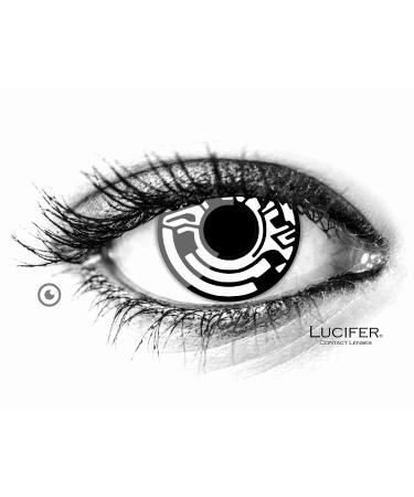 Lucifer colored contact lenses cyborg - 2 pieces (1 pair) without prescription white Terminator Robot Contact lenses for Halloween cosplay carnival party