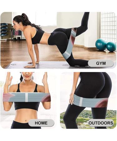 Premium Fabric Resistance Bands - Elastic Exercise Bands with White Headscarf Print for Fitness - International Shipping Available - Buy Online on GoSupps.com