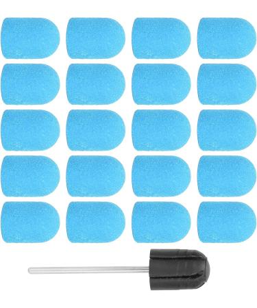 Nail Sanding Drill Bit 0.5 X 0.7in Easy To Store High Strength Nail Polishing Sanding Head Fine Sandpaper with Shaft for Grinding(blue) - Buy Online on GoSupps.com