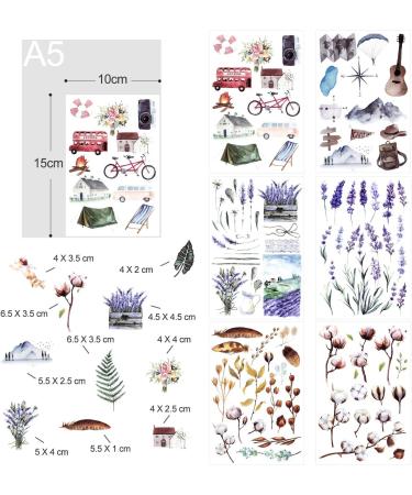 Flower Rub On Transfer Stickers - Decorative Planner, Scrapbook, and DIY Craft Supplies (Eden) - Buy Online on GoSupps.com