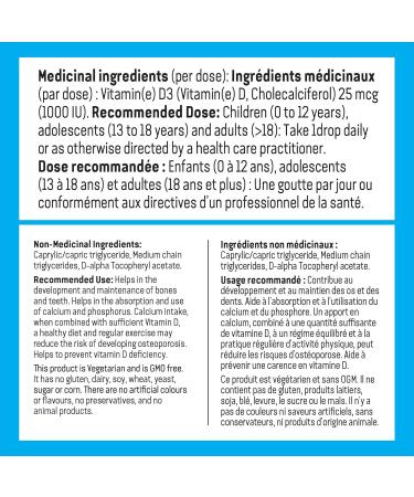 Alterra Vitamin D3 1000 IU 30 ml | Vitamin D Drops Helps Absorb Calcium and Phosphorus |Calcium Intake Prevents Vitamin D Deficiency and Supports Bones & Teeths Health | Non GMO Dairy Gluten Soy Wheat Yeast Sugar and Corn Free - Buy Online on GoSupps.com