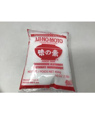 16oz Ajinomoto Umami Seasoning, MSG Monosodium Glutamate, Made in USA, Naturally Delicious (One Bag per order) 1 Pound (Pack of 1)