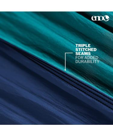 ENO SingleNest Hammock - Lightweight Portable 1 Person Hammock for Camping, Hiking, Backpacking, Travel - Seafoam/Navy - Buy Online on GoSupps.com