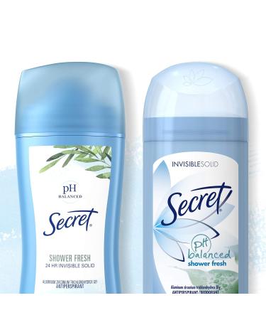 Secret Antiperspirant Deodorant Women, Shower Fresh Scent, Invisible Solid 2.6 Oz (Pack of 6) - Buy Online on GoSupps.com