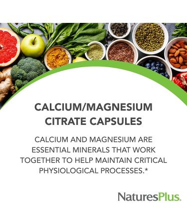 Nature's Plus CalMag Citrate - 90 Vegetarian Capsules for Optimal Bone Health - Buy Online on GoSupps.com