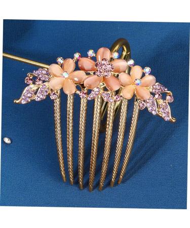 Mikinona Opal Comb Side Hair Clip Wedding Hair Accessories for Brides Floral Hair Clips Small Tooth Comb Bridal Hair Clip Hair Comb Clip Wide Tooth Combs for Women Hair Topper Alloy Purple - Buy Online on GoSupps.com