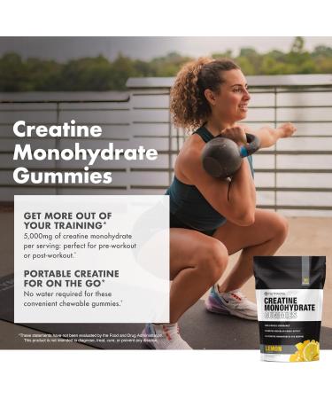 Creatine Monohydrate Gummies by NutraOne Pre- and Post Workout Recovery Fuel Muscular Performance Increase Endurance Support Muscle Recovery (Lemon - 30 Servings) - Buy Online on GoSupps.com
