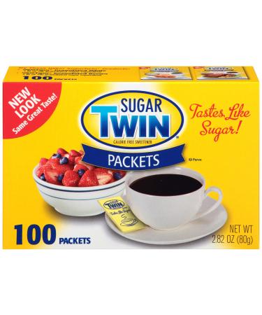 Sugar Twin, Calorie Free Sweetener, 100 Packets (Pack of 12)