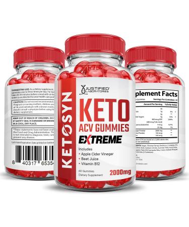 Buy 2 Pack Ketosyn Keto ACV Gummies 2000MG | Apple Cider Vinegar Pomegranate & Beet Juice | Vegan Non-GMO | 120 Gummies - Shop Internationally - Buy Online on GoSupps.com
