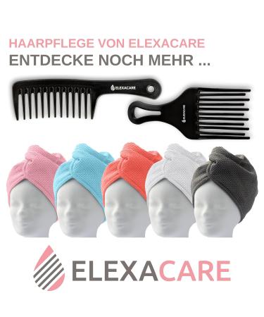 ELEXACARE Afro Comb - Wide-Toothed Finger Styler for Curls & Curly Hair | Premium Black Styling Comb for Natural Hair - Buy Online on GoSupps.com
