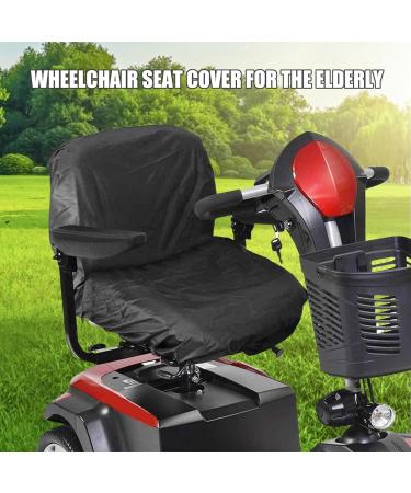 Wheelchairs Accessories Wheelchair Cover 39x20" Black Oxford Cloth Waterproof Mobility Scooter Cover with Four Elastic Wraps & Fastening Tapes for Electric Wheelchairs Mobility Scooter - Buy Online on GoSupps.com