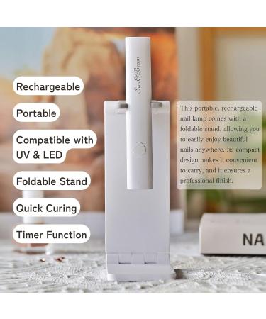 Sun&Beam Nails LED UV Nail Lamps Dryer Curing Light for Gel Polish Resin Portable Rechargeable Auto Timer Quick Mini (Purple with Foldable Stand) - Buy Online on GoSupps.com