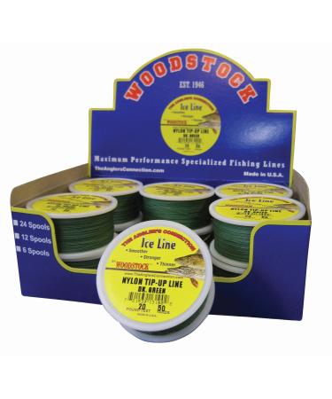 Woodstock Line 12-TU-50-30-G No. 30 Tip-Up Line, Green, 50-Yard