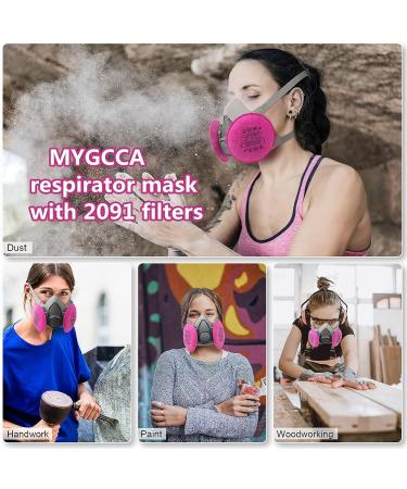 Reusable Respirator MYGCCA Dust Respirator with Filter 2091 for Painting Epoxy Resin Asbestos Particulate Sanding Machine Polishing and Other Work - Buy Online on GoSupps.com