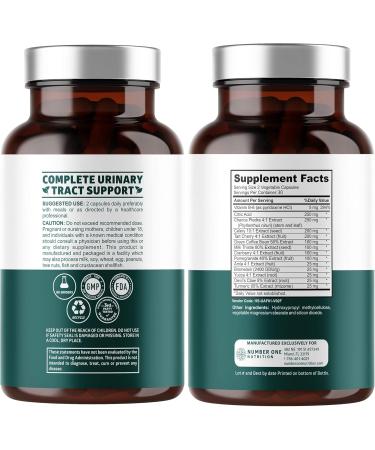 Number One Nutrition N1N Premium D-Mannose with Cranberry & Hibiscus 1350mg 120 Capsules and Uric Acid Support with 14 Potent Herbs 60 Capsules 2 Pack Bundle - Buy Online on GoSupps.com