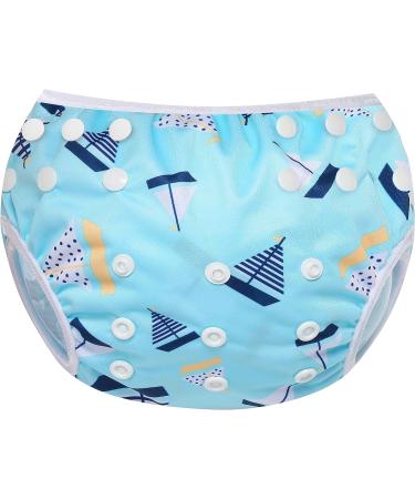 Mixidon Reusable Swim Nappy | Adjustable Size, Washable for 0-3 Years | Baby Swimming Nappies for Lessons | House, Animal, Aircraft Design - Buy Online on GoSupps.com