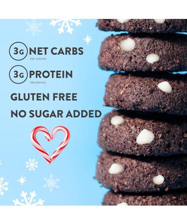 HighKey Seasonal Peppermint Cookies - Low Carb, Low Sugar, Gluten Free, Grain Free, Keto Snack - Diet Friendly Sweets - 2 Ounce (Pack of 3) - Buy Online on GoSupps.com