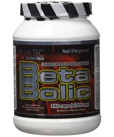 Hi TEC Nutrition HT Beta Bolic Dietary Barrel- Creatine in combination with beta-alanine and taurine for athlete strength training neutral content 240 capsules 5 capsules after training