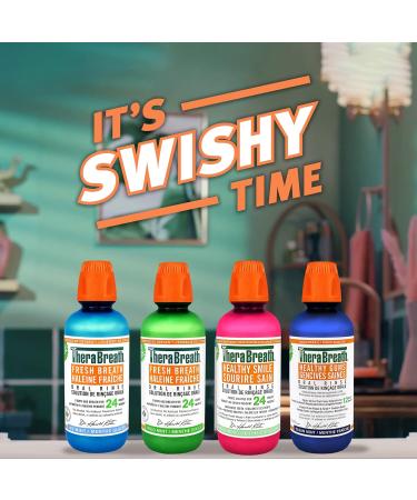 Therabreath Healthy Smile oral Rinse - sparkle Mint | Fluoride & Xylitol - Fights Cavities for 24 Hours | Certified Vegan Gluten Free & Kosher 16 ounces Anticavity - Sparkle Mint 473 ml (Pack of 1) - Buy Online on GoSupps.com
