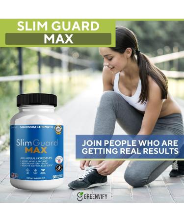 GREENVIFY SlimGuard Max Maximum Strength Natural Supplement 60 Capsules with Psyllium Powder Acai Berry All Natural Ingredients Vegan Friendly (1) - Buy Online on GoSupps.com