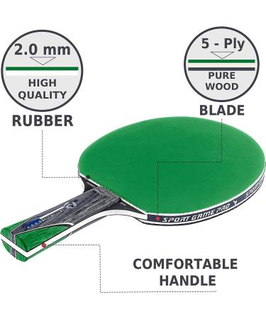 JT Ping Pong Paddle Set Green - Professional Racket with Killer Spin + Free Case for Beginner and Advanced Players | Improve Your Skills with this Table Tennis Racket - Buy Online on GoSupps.com