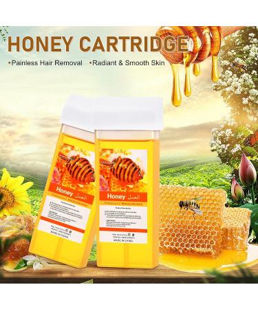 Demine Honey Wax Roller Kit for Hair Removal - Portable Wax Warmer for Sensitive Skin - Includes 2 Cartridges, 10 Wax-removing Wipes, 100pcs Wax Strips - Buy Online on GoSupps.com