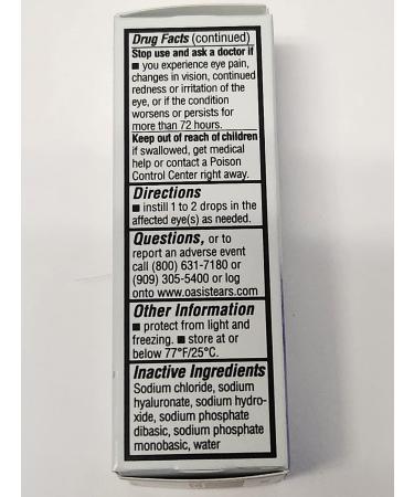 Buy Oasis Tears PF Plus Preservative Free Lubricant Eye Drops 10ml (2-Pack) - Soothing Relief for Dry Eyes - Fast International Shipping - Buy Online on GoSupps.com