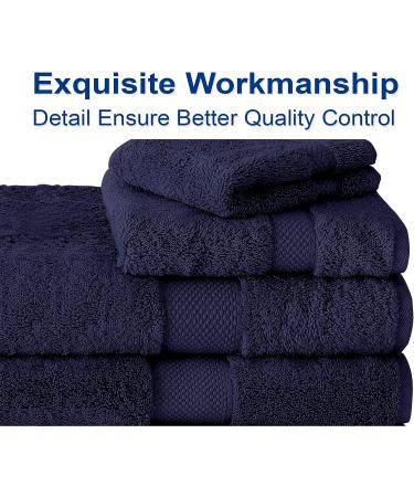 Lavish Touch Hand Towels - Luxury Spa Quality 100% Cotton 600 GSM Pack of 6 | Soft, Highly Absorbent Midnight Hand Towels for Bathroom, Kitchen, Hotel, Gym - Buy Online on GoSupps.com