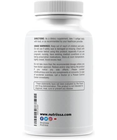 Nutriissa CoQ10 1000mg - High Dose for Cellular Energy Heart Health Recovery & Migraine Relief | Shop Internationally - Buy Online on GoSupps.com