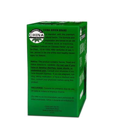Uncle Lee's China Green Weight Loss Tea - Senna Detox & Slimming Herbal Tea Bags (Pack of 5) | Caffeine-Free Constipation Relief for Adults - Buy Online on GoSupps.com