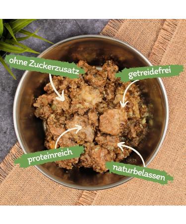 Lecker.Pet | 18 x 400 g Josie's 100% Beef Muscle Meat Wet Dog Food | Natural & No Additives | Rich in Protein & Minerals | Grain Free & Sugar Free - Buy Online on GoSupps.com