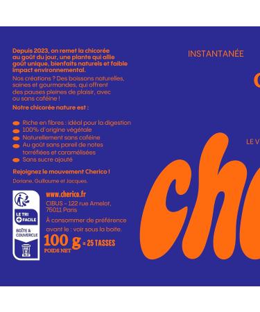 CHERICO - Instant Chicory - Pack of 6 x 100g - Natural Caffeine-Free Chicory - High in Fiber - Plant-Based Chicory - Buy Online on GoSupps.com