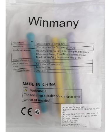 Silicone Baby Bite Tube & Chew Rings - 6 Pack Infant Sensory Toys - Molar Teething Aids for Toddlers - Buy Online on GoSupps.com